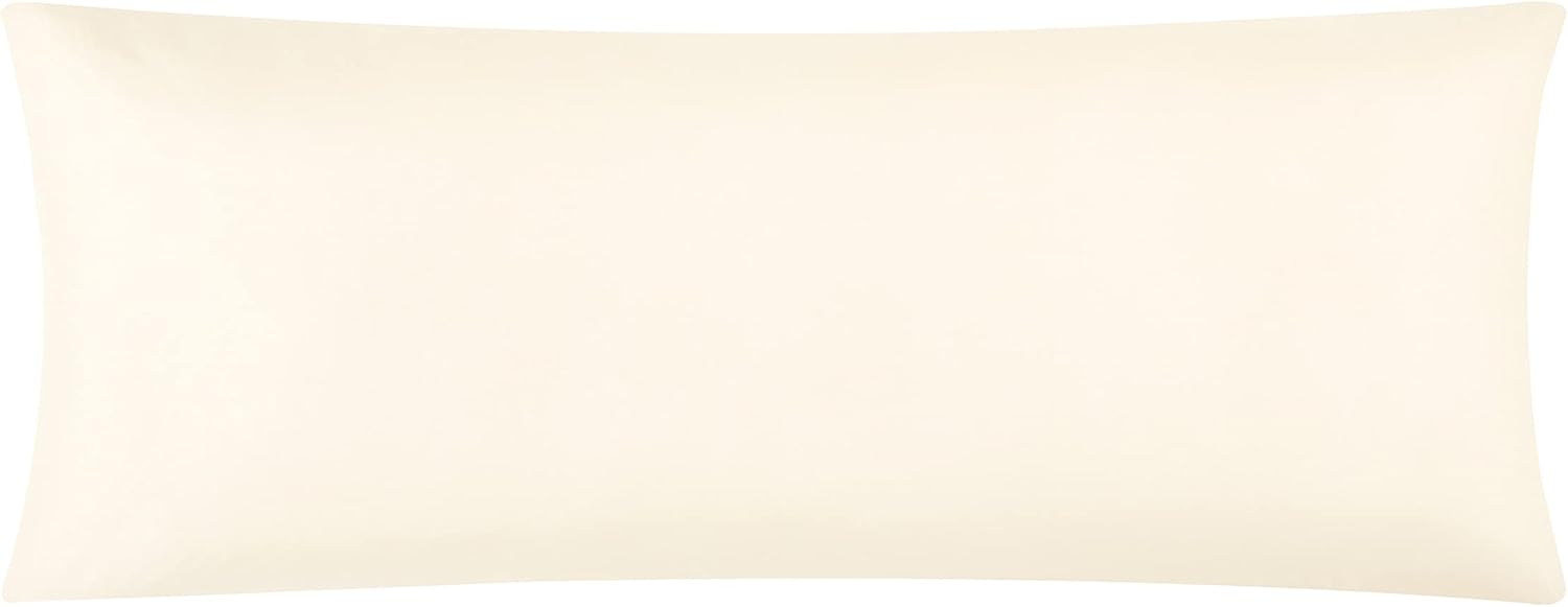 EVOLIVE Ultra Soft Microfiber Body Pillow Cover/Pillowcases 21"x54" with Hidden Zipper Closure (Ivory, 21"x54" Body Pillow Cover)