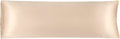 uxcell Body Pillow Cover 20x60 Inch Khaki Silky Satin Body Pillowcases for Hair and Skin Luxury Cooling Soft Smooth Washable