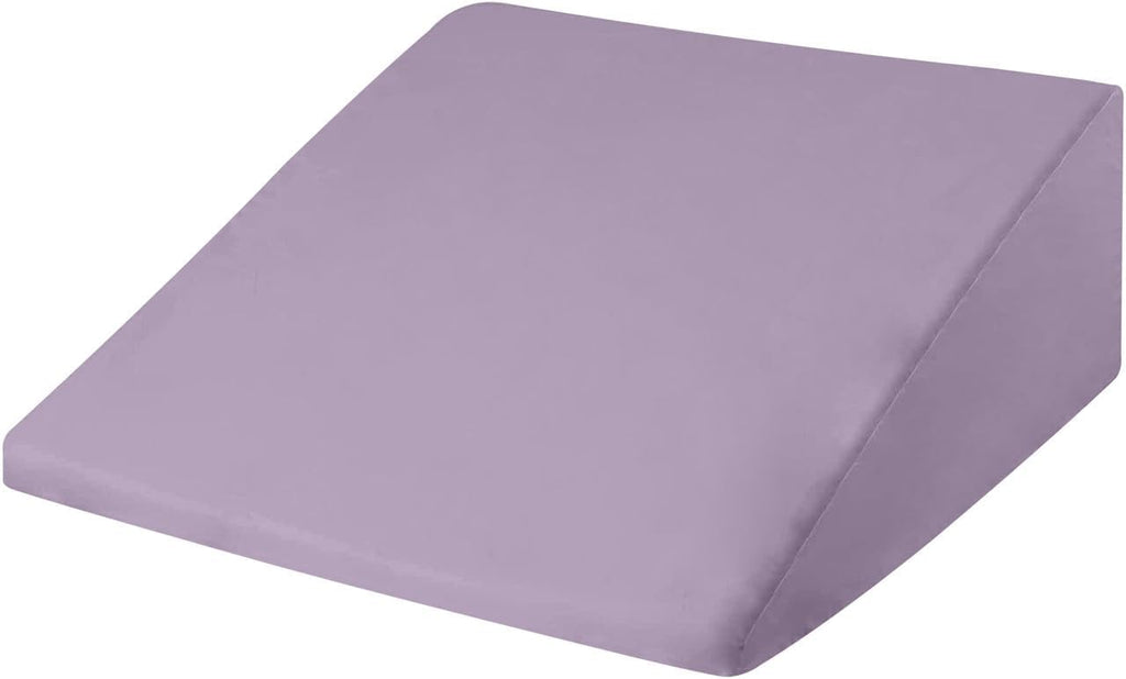 CirclesHome Wedge Pillow Cover 100% Cotton, Zippered Wedge Pillow Case Protector, Soft, Hypoallergenic & Breathable -Lavender, (24Wx25Lx12)…