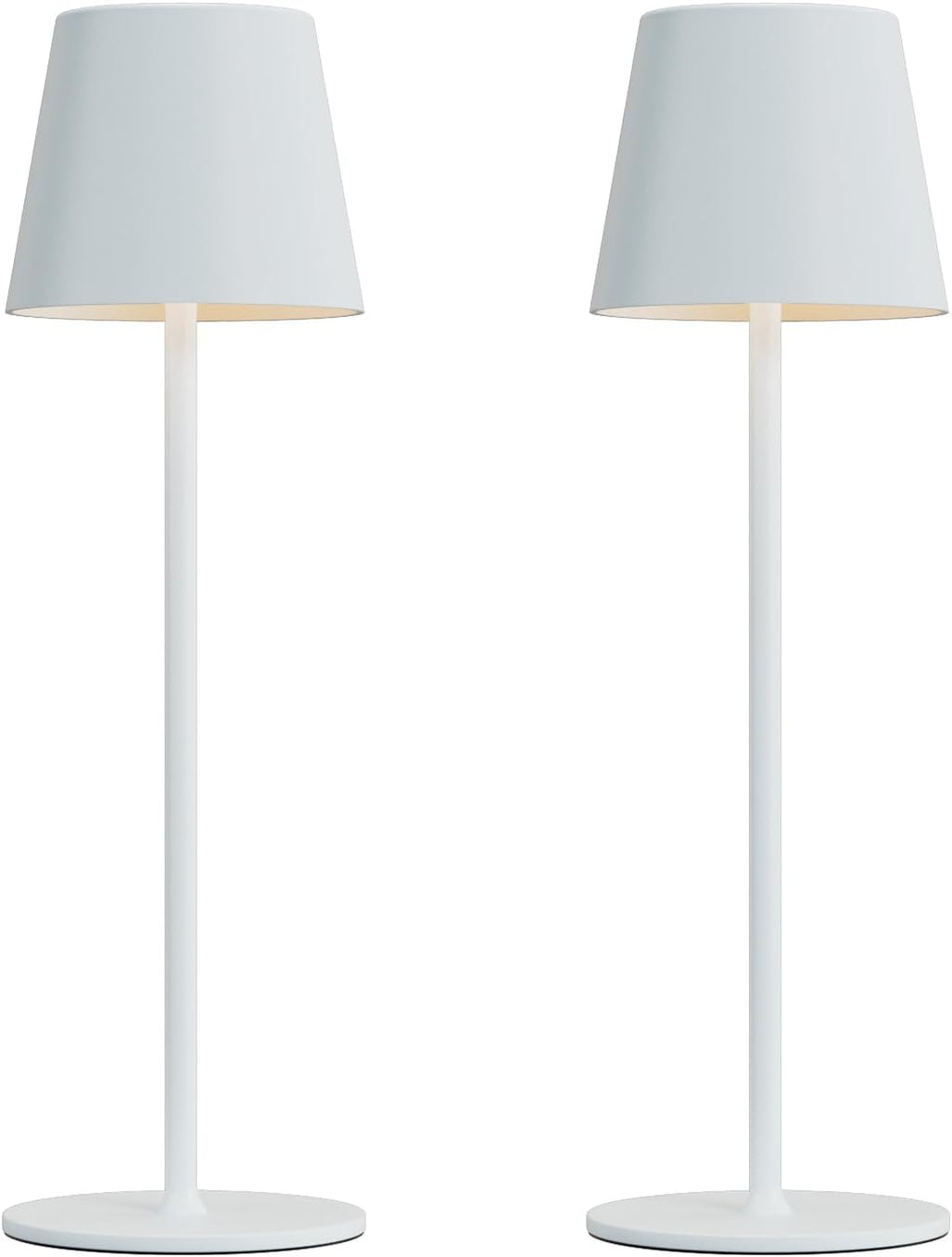 Kakanuo Cordless Table Lamp Rechargeable White - KK 2 Pack 5000mAH Battery Operated Lamp for Table, 3 Color Stepless Dimming Wireless…