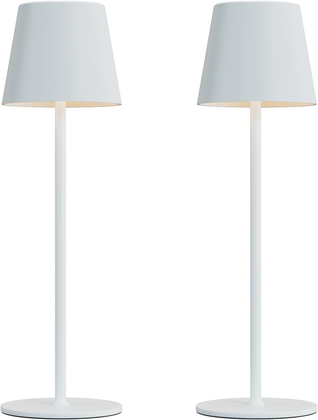 Kakanuo Cordless Table Lamp Rechargeable White - KK 2 Pack 5000mAH Battery Operated Lamp for Table, 3 Color Stepless Dimming Wireless…