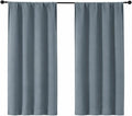 Simplebrand Ava Stone Blue Short Blackout Curtains for Bedroom 45 Inches Long 2 Panels Set, Solid Thermal Insulated, Energy Saving Window T…
