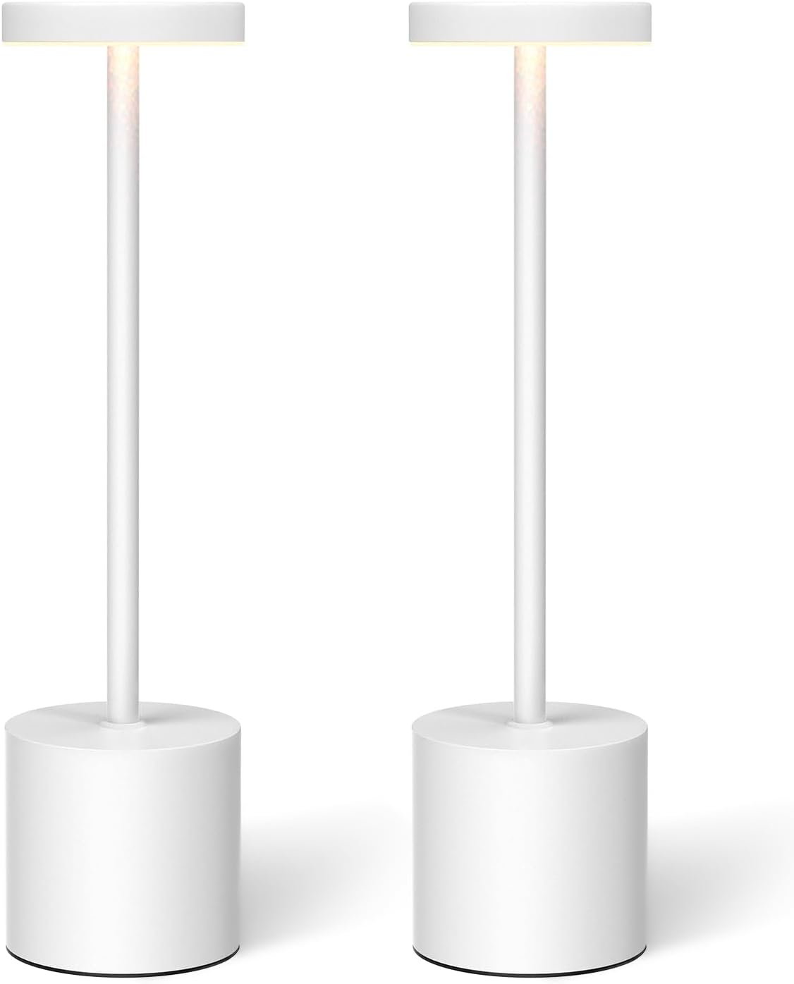 Swinerton White Rechargeable Cordless Table Lamps Set, 5000mAh Battery Powered Wireless Table Light, Portable LED Desk Lamp, 3 Color…