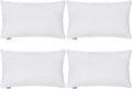 Thmyo 4-Pack 100% Cotton Lumbar Comfortable Solid Decorative Throw Pillow Case Rectangle Cushion Cover DIY Throw Pillowcase for Sofa Bed(On…