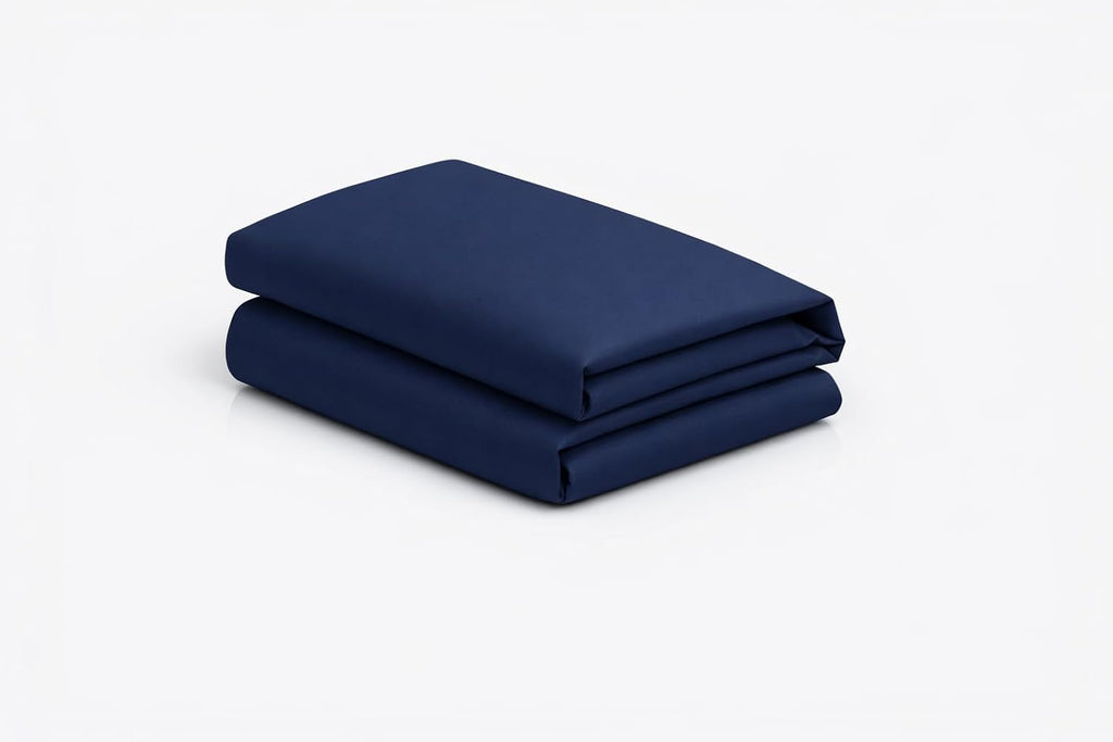 MoonRest ® Wedge Pillow Cover 100% Cotton, Zippered Wedge Pillow Case Protector, Soft, Breathable & Hypoallergenic 25x25x10” - Navy Cotton