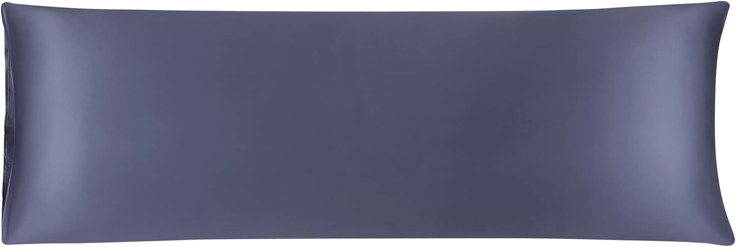 uxcell Body Pillow Cover, 20x60 Inch Slate Gray Silky Satin Body Pillowcases for Hair and Skin, Soft Cooling Smooth Pillow Case with…