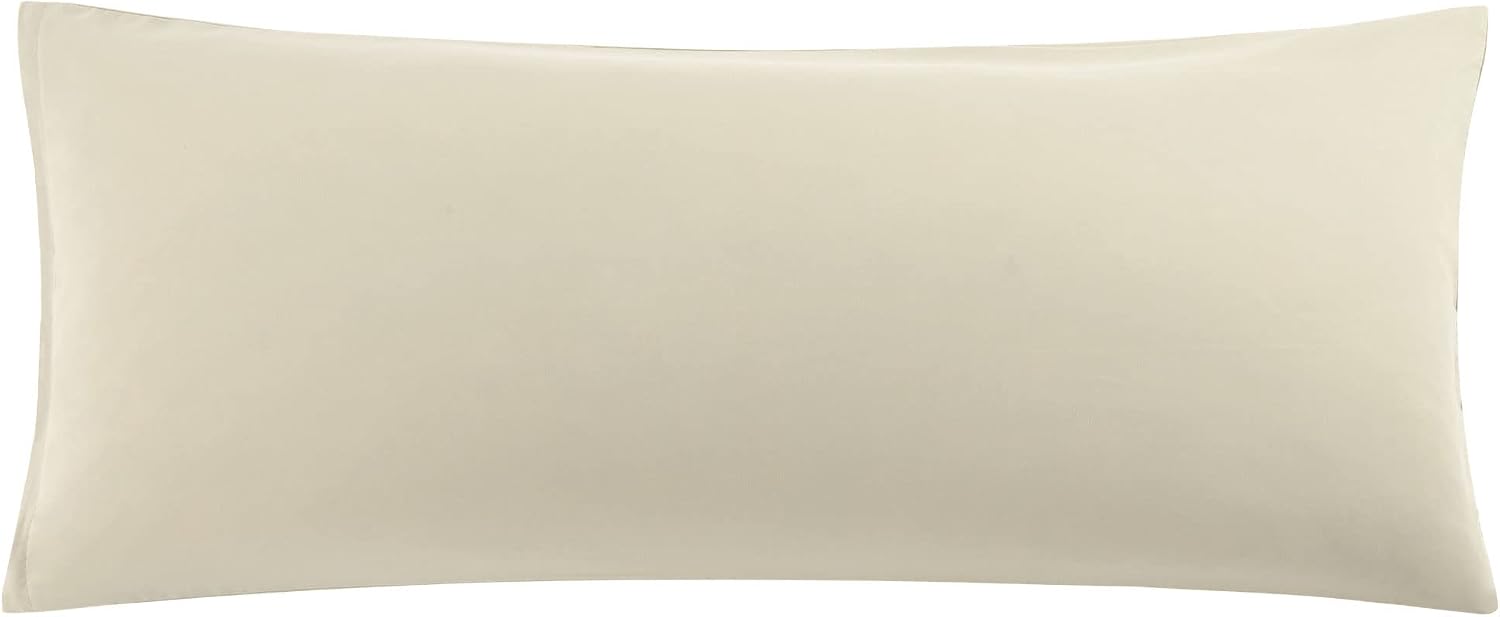 uxcell Soft Microfiber Body Pillow Cover with Zipper Closure, Long Pillow Cases for Body Pillows Weave for 90 GSM Polyester, Khaki Body (20…
