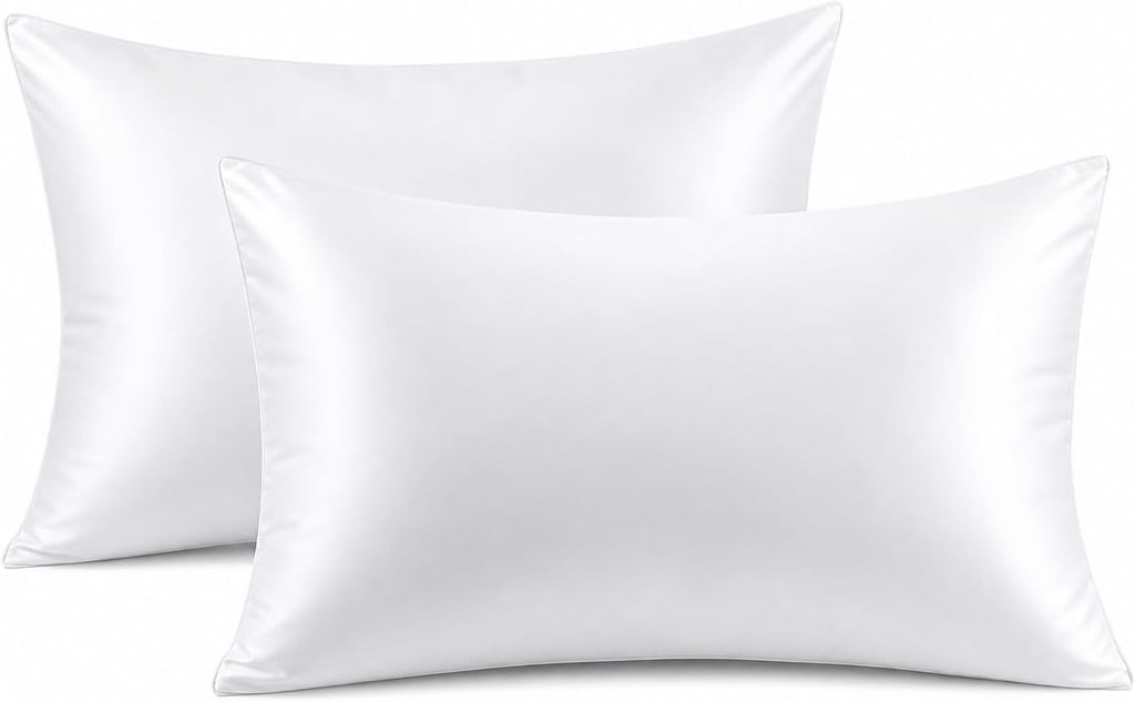 Evolive 100% Rayon Derived from Bamboo Material Cooling Breathable Standard/Queen Pillowcases Pillow Cover 20x30 inches Set of 2 with Envel…