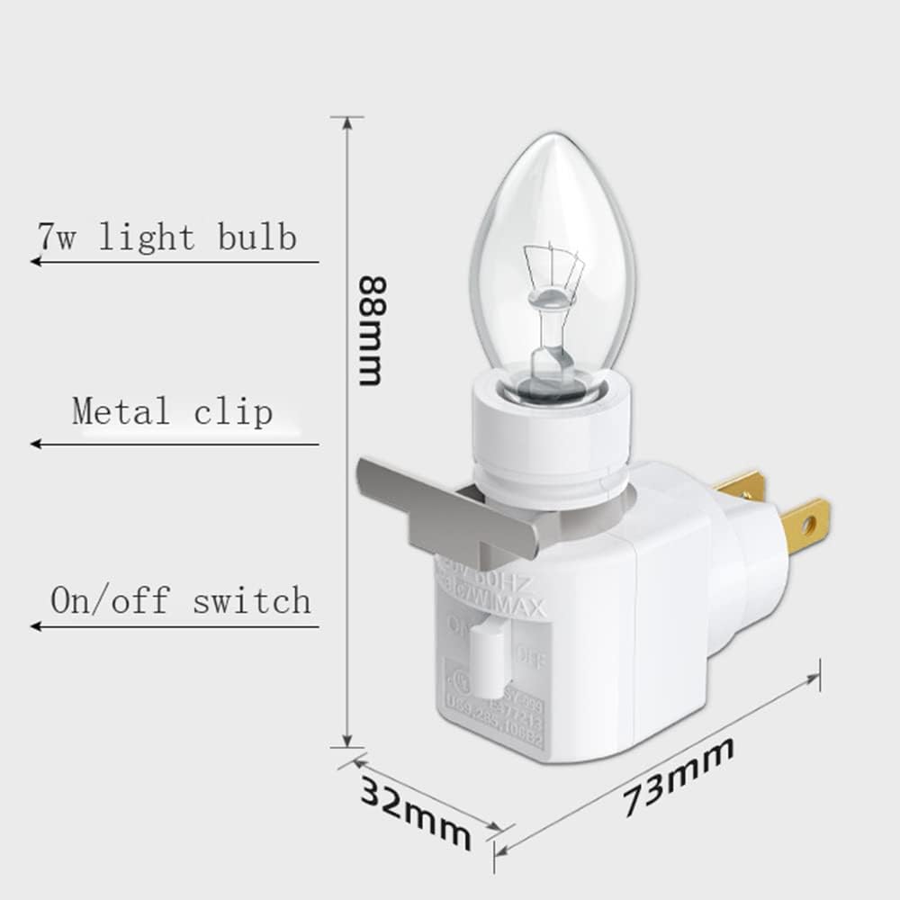 TWDRTDD Plug in Night Light, Adjustable E12 Base Socket Night Light with On/Off Switch for Making Decorative Night Lights (Metal…