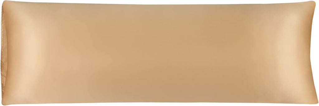 uxcell Body Pillow Cover, 20x60 Inch Gold Silky Satin Body Pillowcases for Hair and Skin, Soft Cooling Smooth Pillow Case with Envelope…