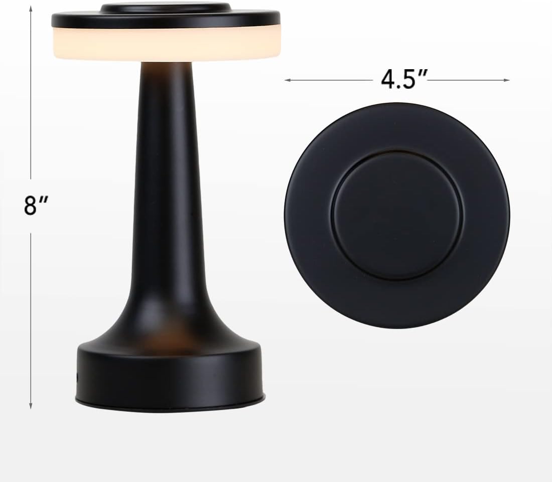 O’Bright Portable LED Table Lamp with Touch Sensor, 3-Levels Brightness, Rechargeable Battery Up to 48 Hours Usage, Night Light for Kids…