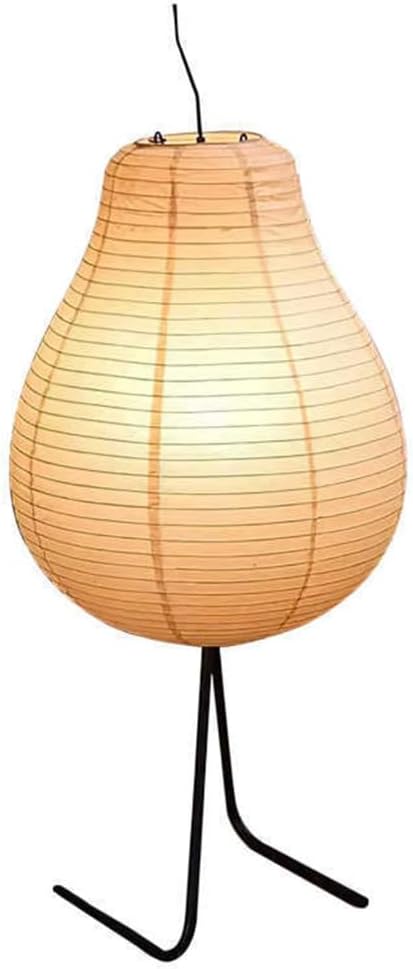 Creative Retro Pear Shape Table Lamp, Wabi-Sabi Style Rice Paper Lampshade, Japanese Style Bedside Lamp, Night Lamp for Bedroom, Living…