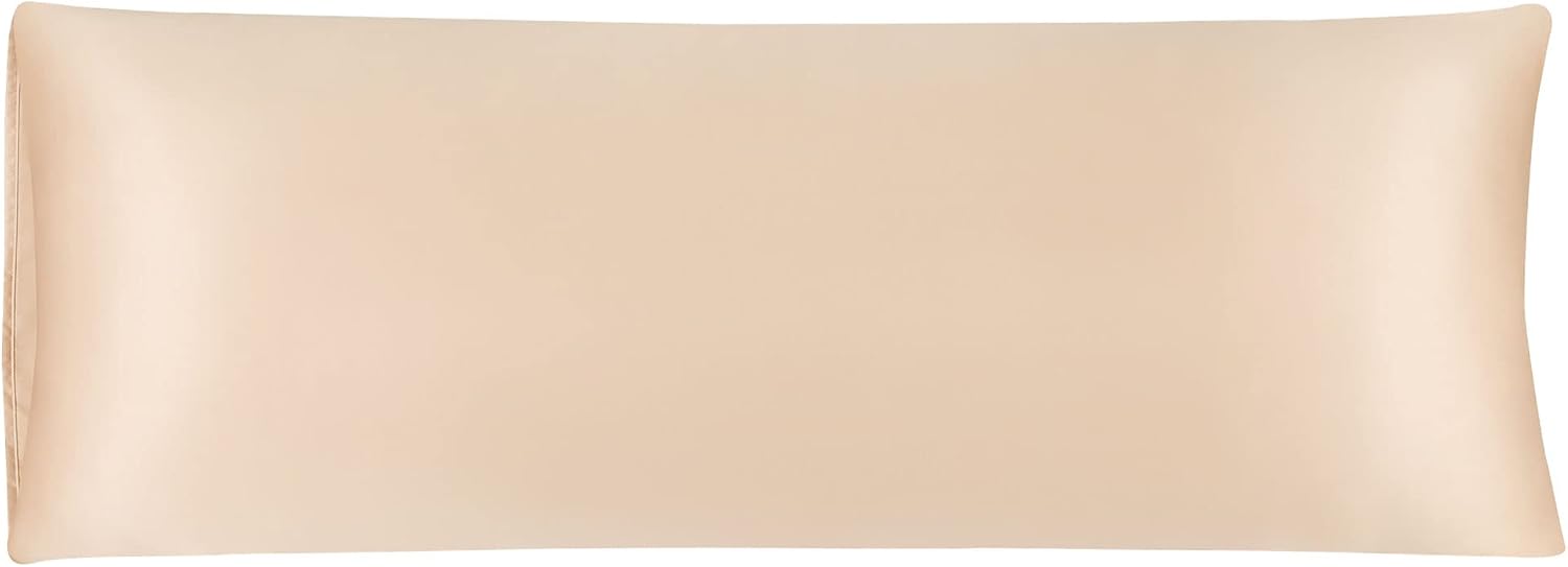 uxcell Body Pillow Cover 20x54 Inch Champagne Silky Satin Body Pillowcases for Hair and Skin Luxury Cooling Soft Smooth Washable