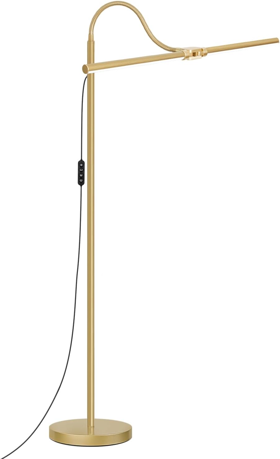 Gold Floor Lamp, 18W/2000LM Bright LED Floor Lamp for Living Room Office, Adjustable Gooseneck Dimmable Standing Task Lamp for Reading…