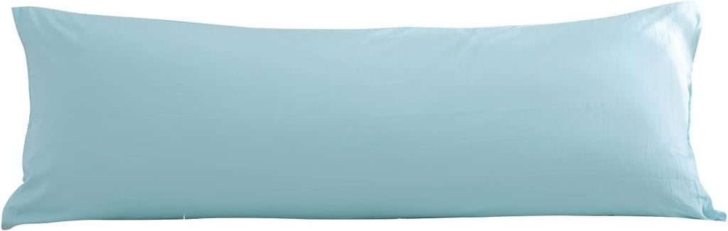 Evolive 300 Thread Count 100% Cotton Body Pillow Cover, 21" x 54", Soft Breathable Replacement Pillow Case with Hidden Zipper Closure (Ligh…