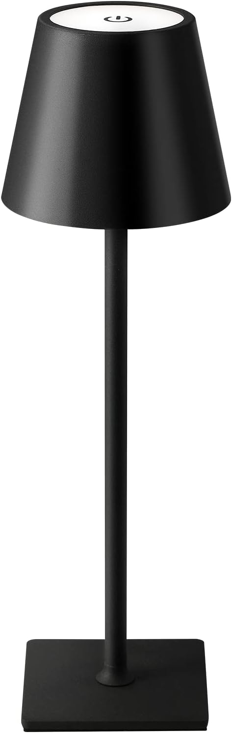 KDG Cordless Table Lamp, Portable LED Desk Lamp, 5000mAh Battery Operated, 3 Color Stepless Dimming Up, for…