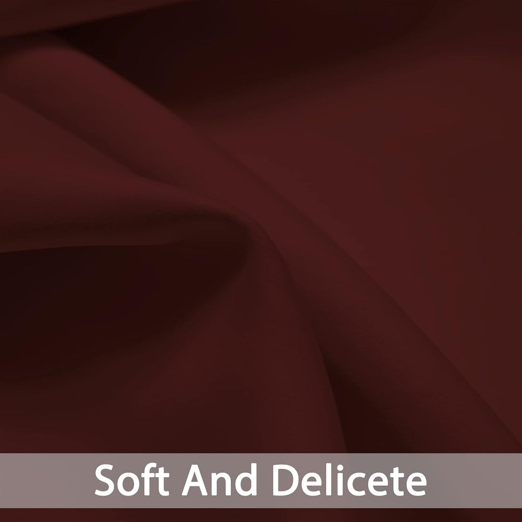 Yakamok 36 Inch Blackout Curtains for Kitchen, Grommet Sunlight Block Energy Saving Window Drapes for Bedroom Bathroom, Burgundy Red…