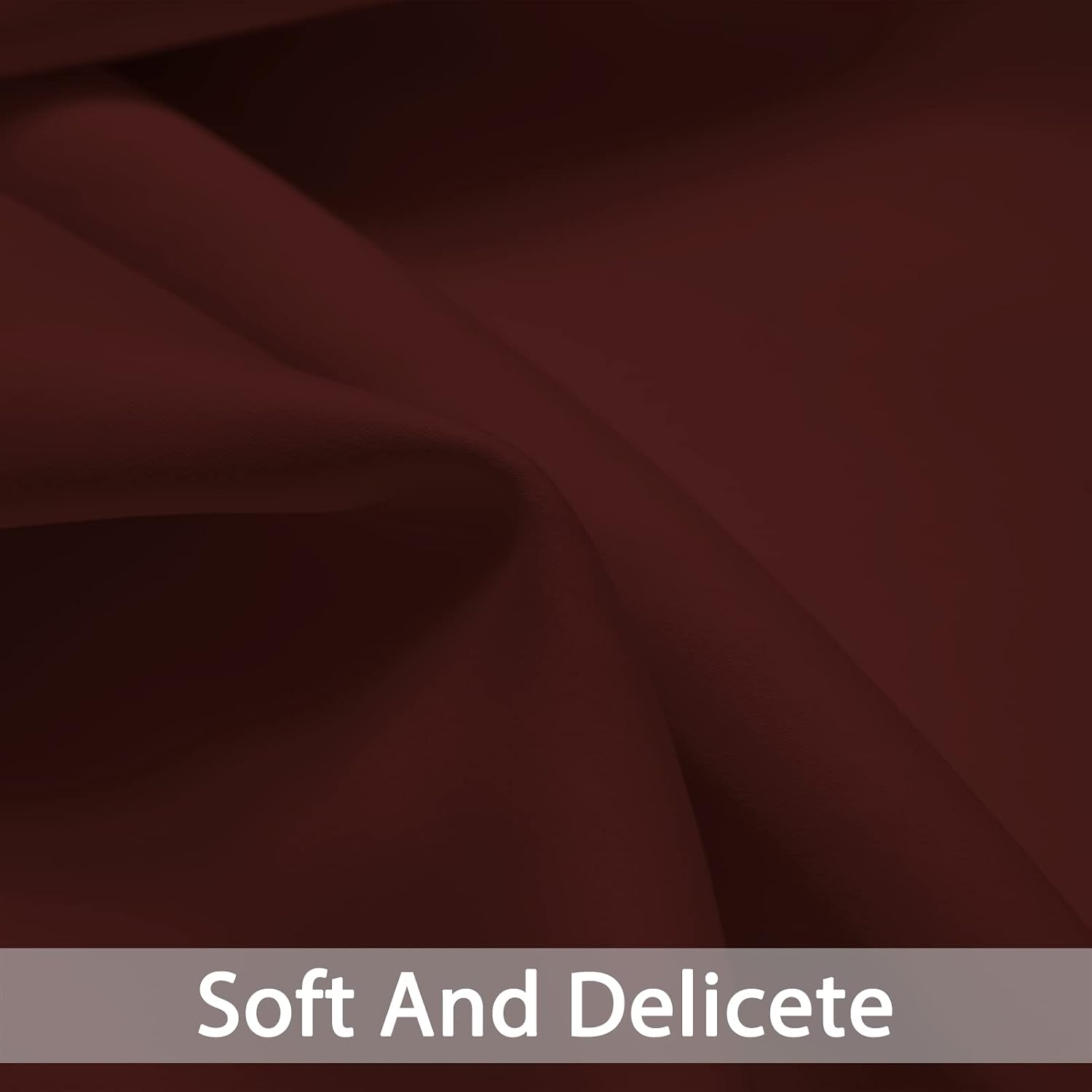 Yakamok 36 Inch Blackout Curtains for Kitchen, Grommet Sunlight Block Energy Saving Window Drapes for Bedroom Bathroom, Burgundy Red…