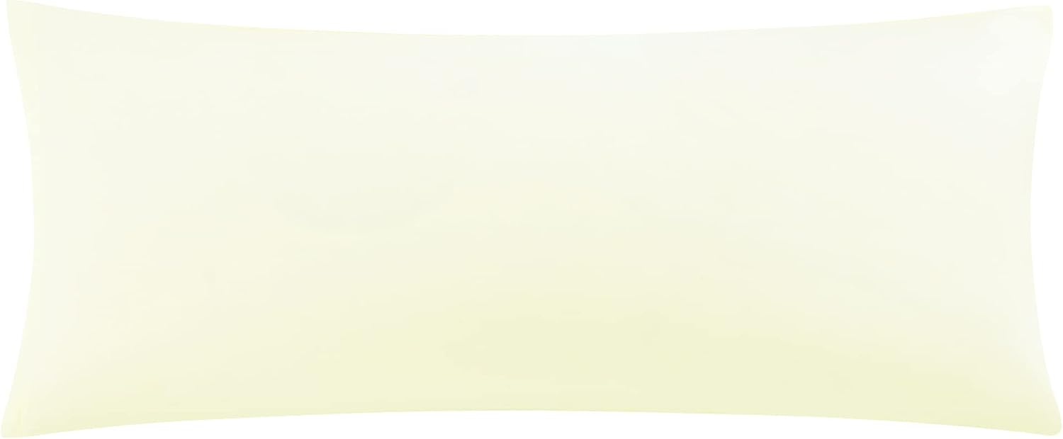 uxcell Soft Microfiber Body Pillow Cover with Zipper Closure, Long Pillow Cases for Body Pillows Weave for 90 GSM Polyester, Cream Body (20…