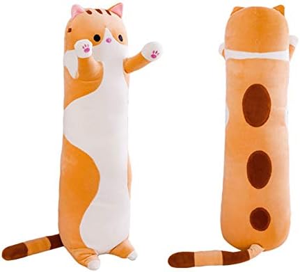 shangman Lovely Plush Cat Doll Cute Cartoon Soft Stuffed Kitten Long Throw Sleeping Pillow Toy Gift for Kids Girlfriend Multiple Size…