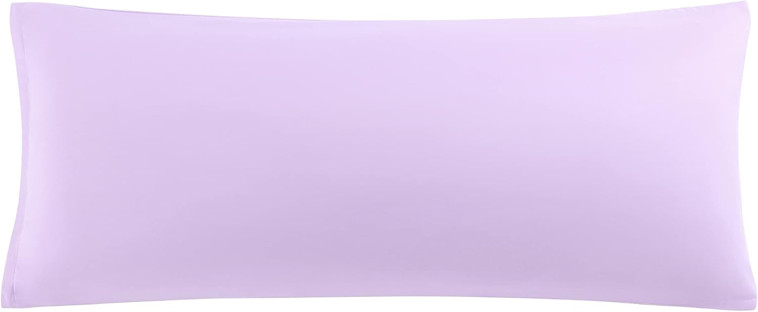 uxcell Soft Microfiber Body Pillow Cover with Zipper Closure, Long Pillow Cases for Body Pillows Weave for 90 GSM Polyester, Violet Body (2…