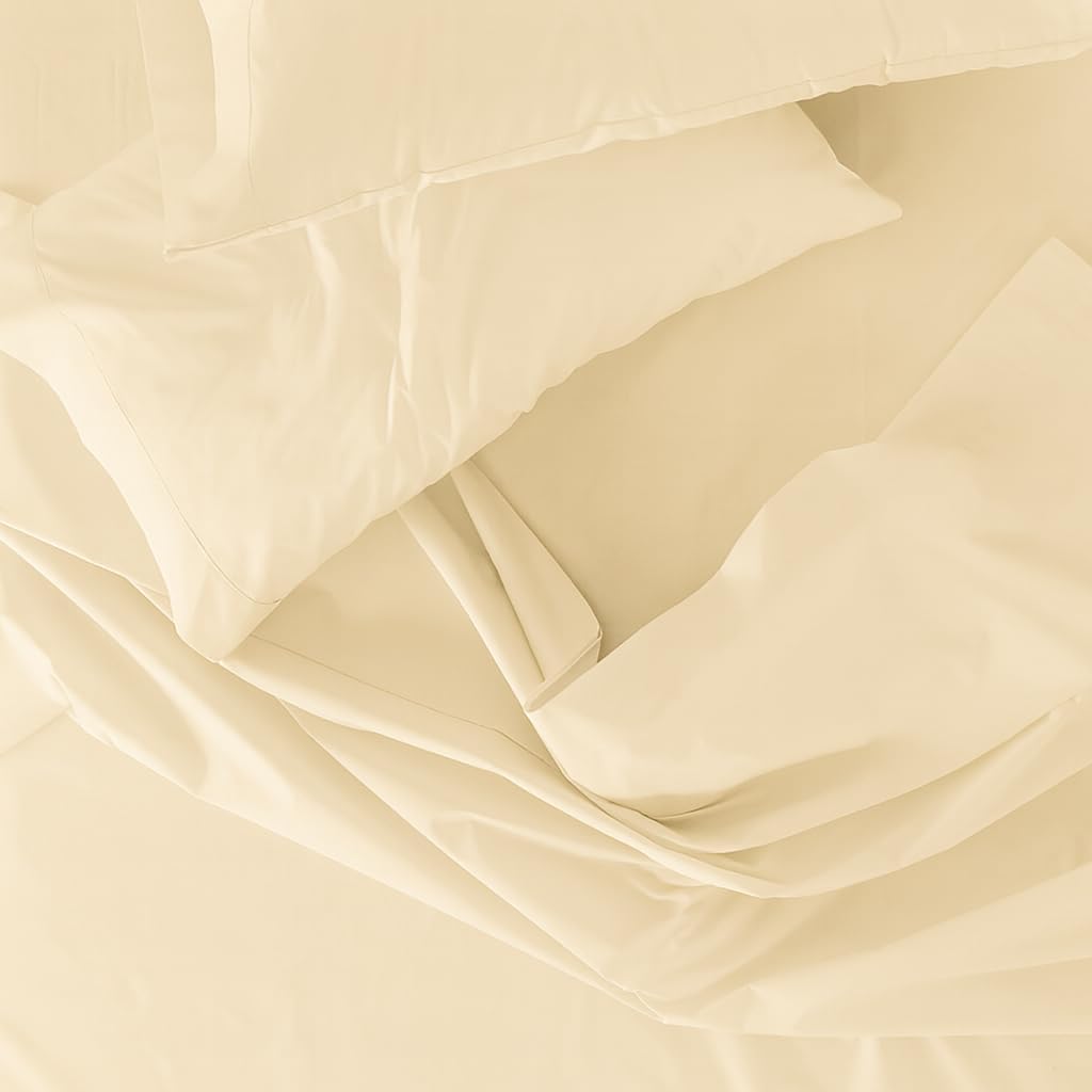 Perupima Peru Pima 415 Thread Count Percale California King Sheet Set - 100% Peruvian Pima Cotton, 4 Piece (Flat, Fitted, 2 Pillowcases) -…
