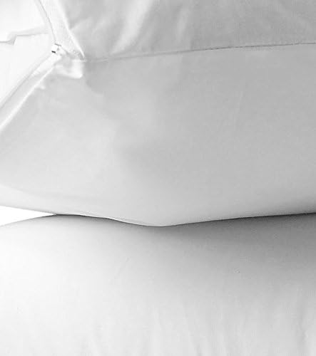 AllerEase 100% Breathable Cotton Pillow Protector for Sleeping, King 36" x 20" (Pack of 1) 2 Count 2 Count Cotton White