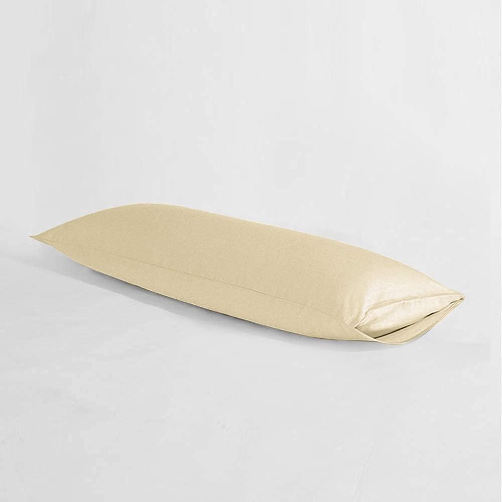 Ntbay Body Pillowcase - Brushed Microfiber 20x54 Pillowcase - Soft, Wrinkle-Free, Fade-Resistant, Stain-Resistant, Light Taupe Body Pillow…