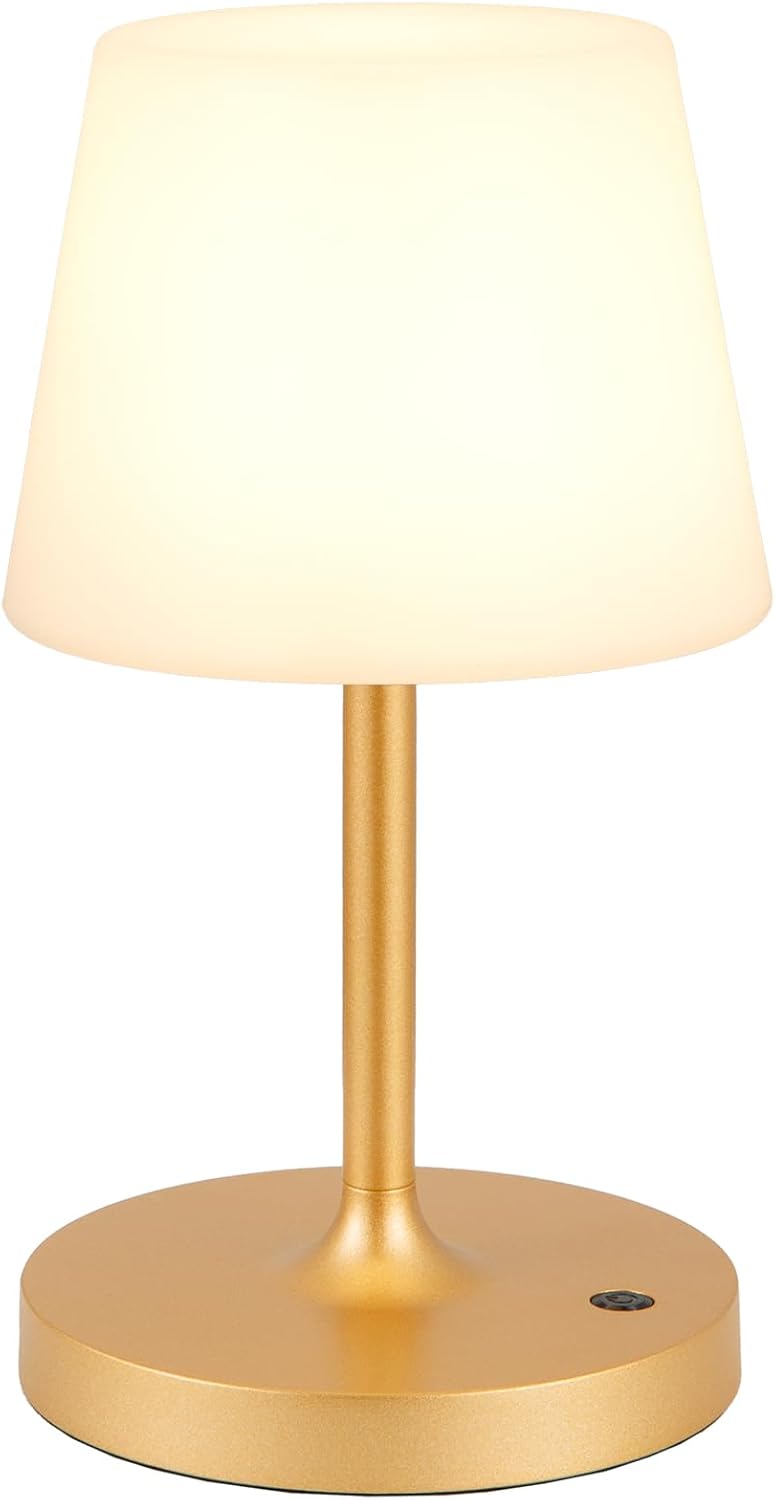 Kakanuo Gold Cordless Shower Lamp Waterproof, Rechargeable Cordless Lamp with 4000mAh Battery, Touch Dimmable Table Lamp for Outdoor…