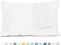 Homtec Pillow Cases, King Size Cotton Percale Weave Pillowcases, Pre-Shrunk Breathable and Hypoallergenic Pillowcases, Set of 2 (2 Piece Ki…