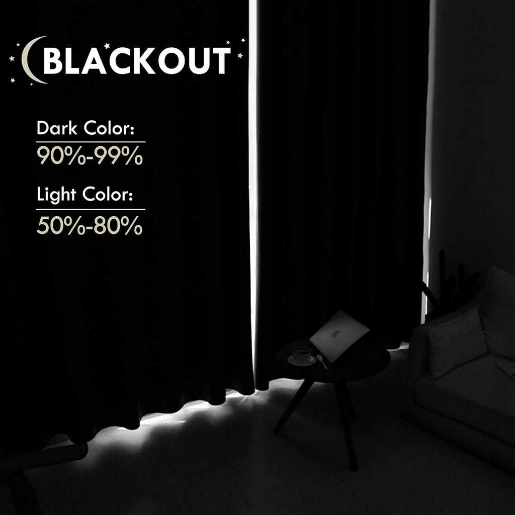 Dwcn Navy Room Darkening Blackout Curtains - Thermal Insulated Privacy Energy Saving Window Curtain Drapes 52 x 54 inch Length, Set of 2 Be…