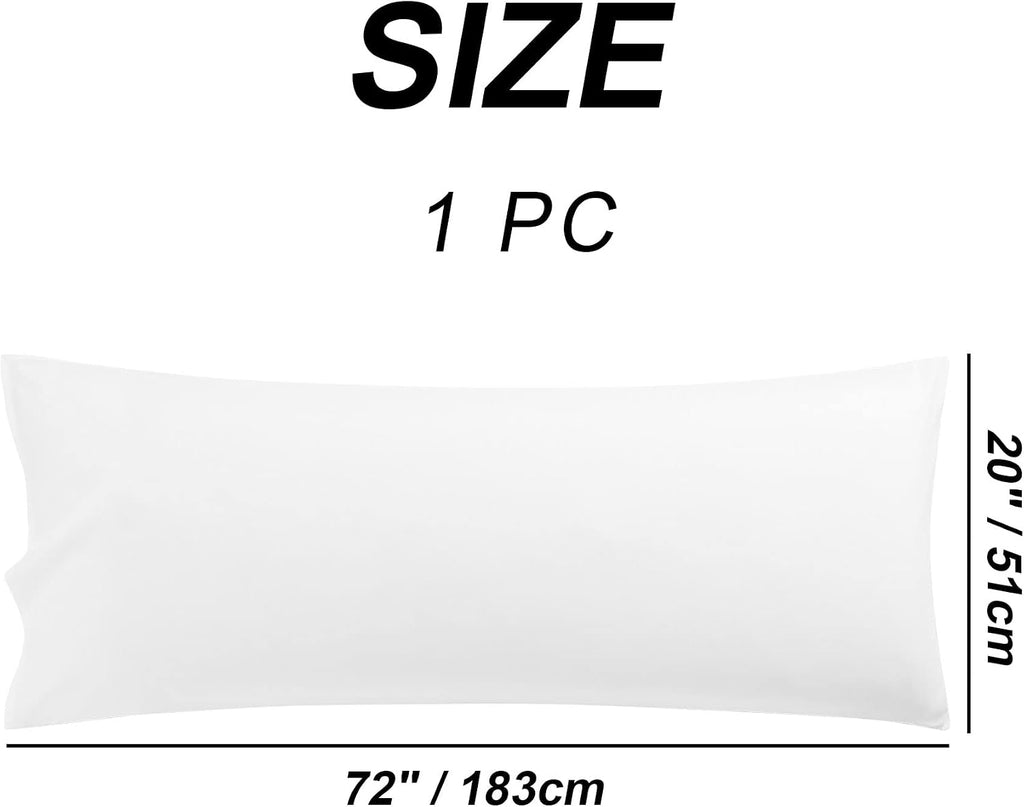uxcell 100% Microfiber Body Pillow Cover | 1800 Thread Count Pillowcase | Soft Pillow Case with Envelope Closure | 90 GSM Ployester | No Wr…