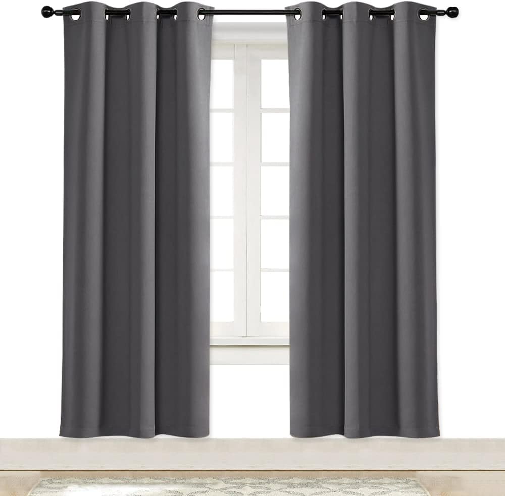 NICETOWN Blackout Curtain Blind for Bedroom Thermal Insulated Grommet Blackout Room Darkening Drape/Drapery (Single Panel, W42 x L72…
