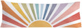 Boho Colorful Sun Sunshine 20x54 Body Pillow Cover, Boho Room Decor, Mid Century Modern Horizontal Sun Sunset Sunrise Decorative Long…