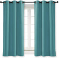 NICETOWN Blackout Drape for Nursery - Home Fashion Thermal Insulated Blackout Room Darkening Curtain/Drapery with Ring Top (Sea Teal…