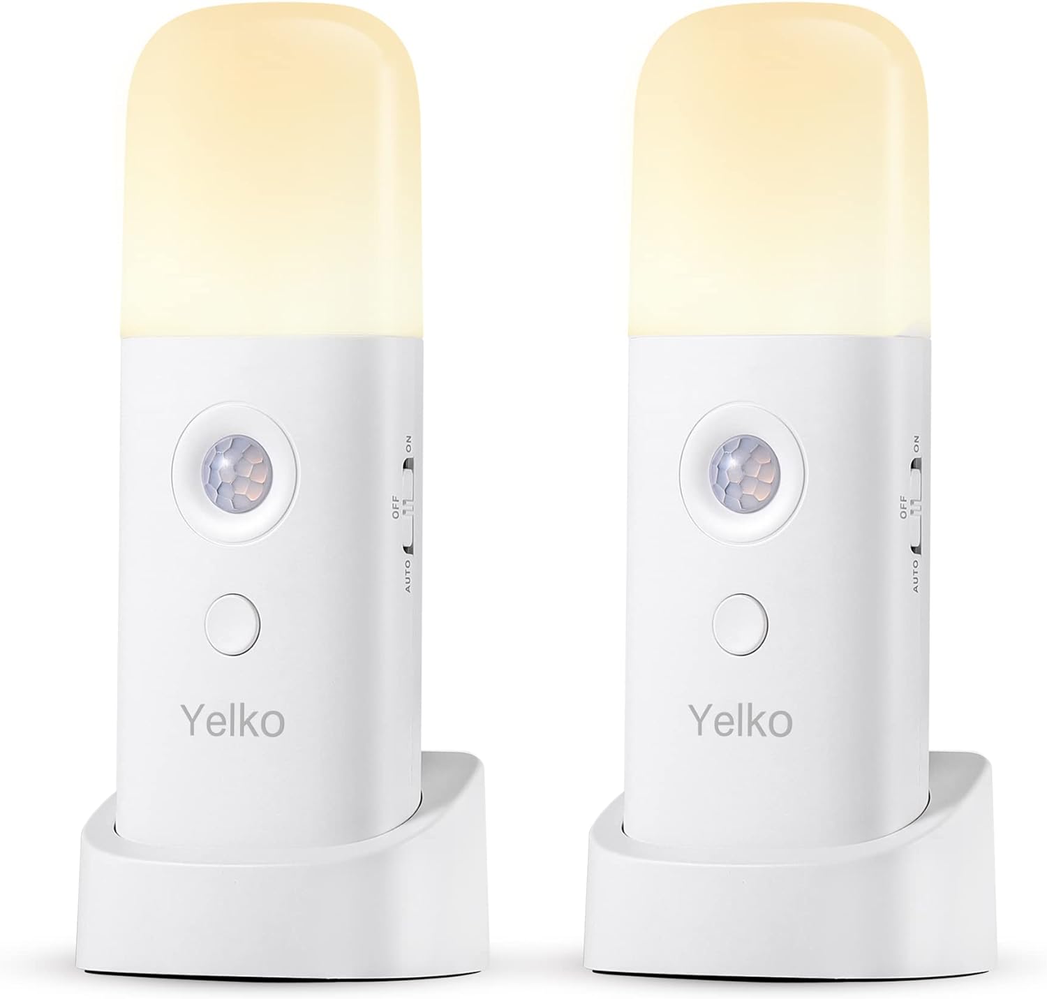 YELKO Motion Sensor Night Light, 2000mAh Rechargeable Night Lights Battery Powered, PortableDimmable Nightlights with 5 Brightness Levels…