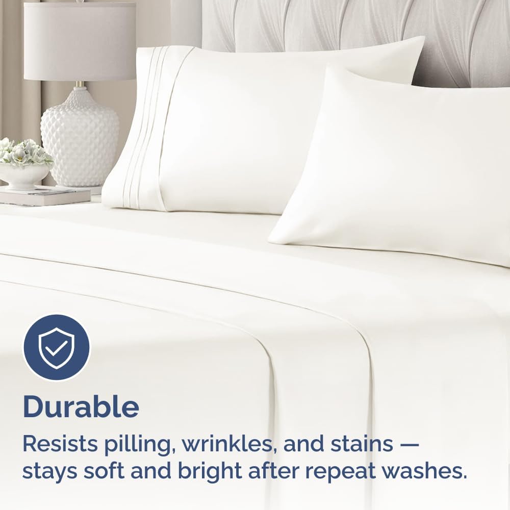 Standard Pillow Cases Set of 4 - Ultra Soft Hotel Quality Pillowcase Covers - Comfy Bedding for Women, Men, Kids & Teens - Machine…