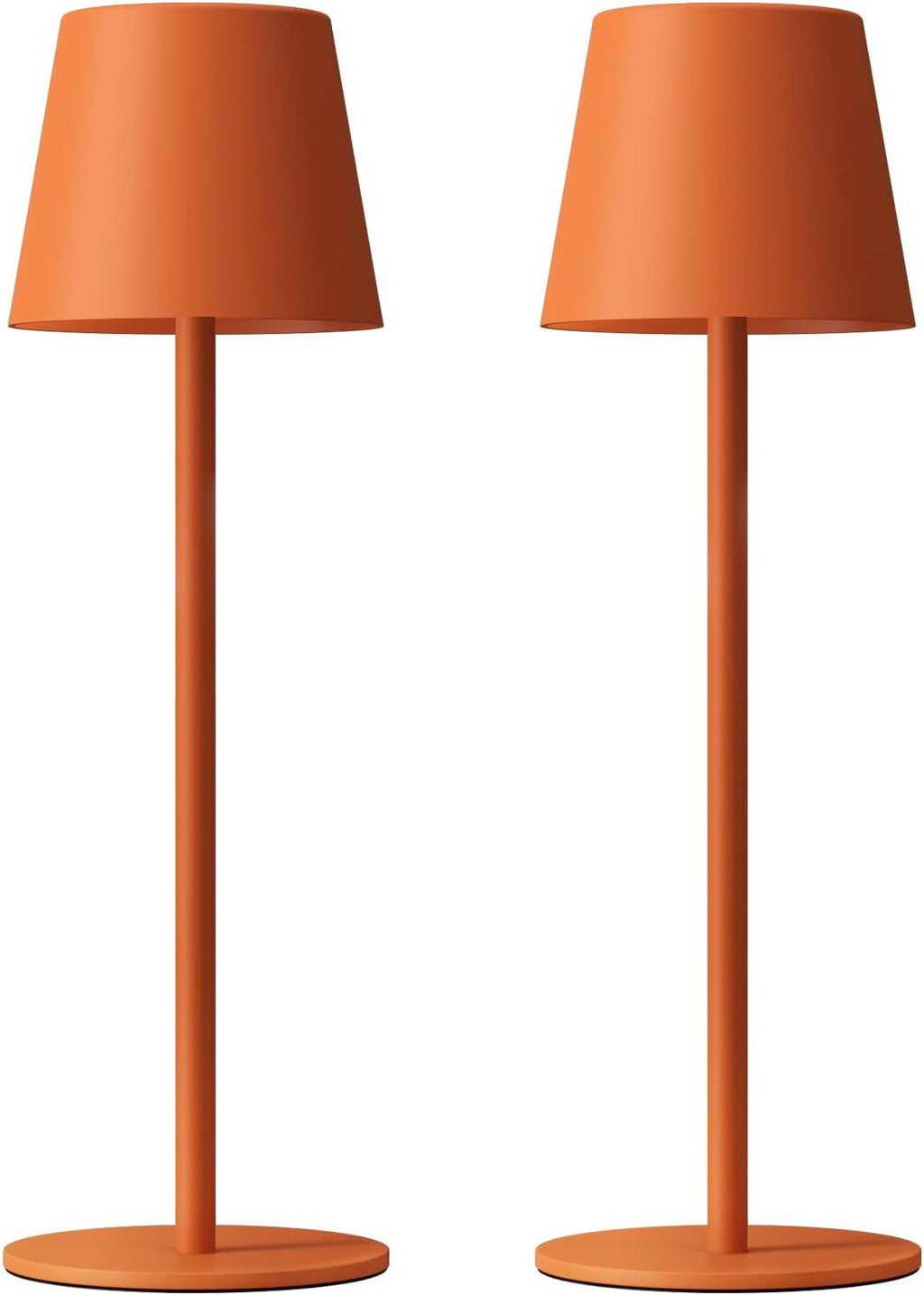 Kakanuo Cordless Table Lamp Rechargeable Orange - KK 2 Pack 5000mAH Battery Operated Lamp for Counter, 3 Color Stepless Dimming Wireless…