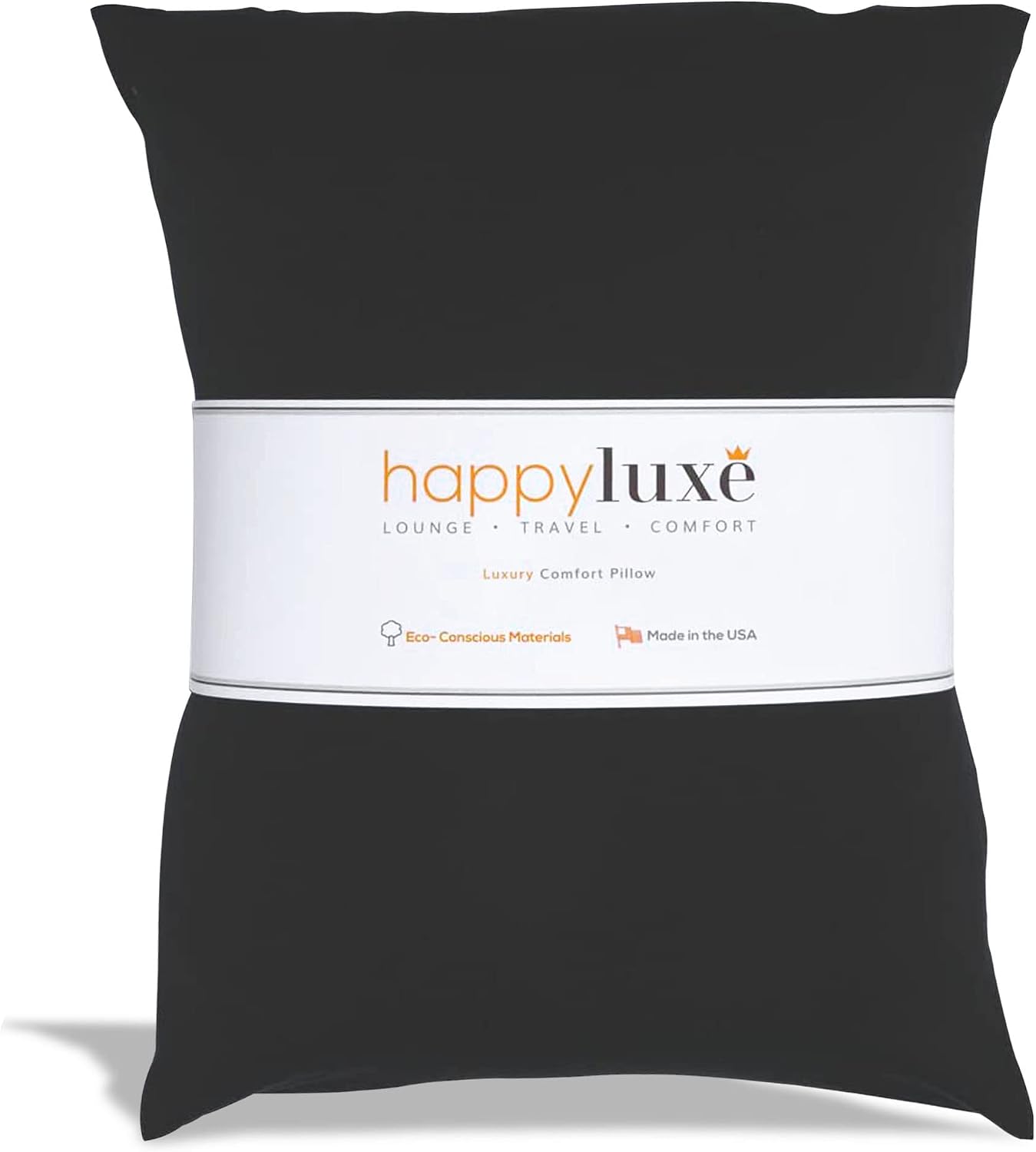 Happyluxe Odyssey Travel Pillow for Long Flights - Soft, Small, Alternative to Down and Memory Foam. 17 x 13in - Made in The USA, Jet…