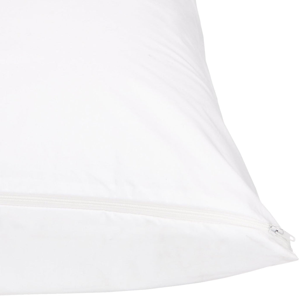 Amazon Basics King Pillow Pillowcases with Zipper, 100% Cotton Hypoallergenic, Pillow Protector, White (37 x 21 Inches), Pillows Not…