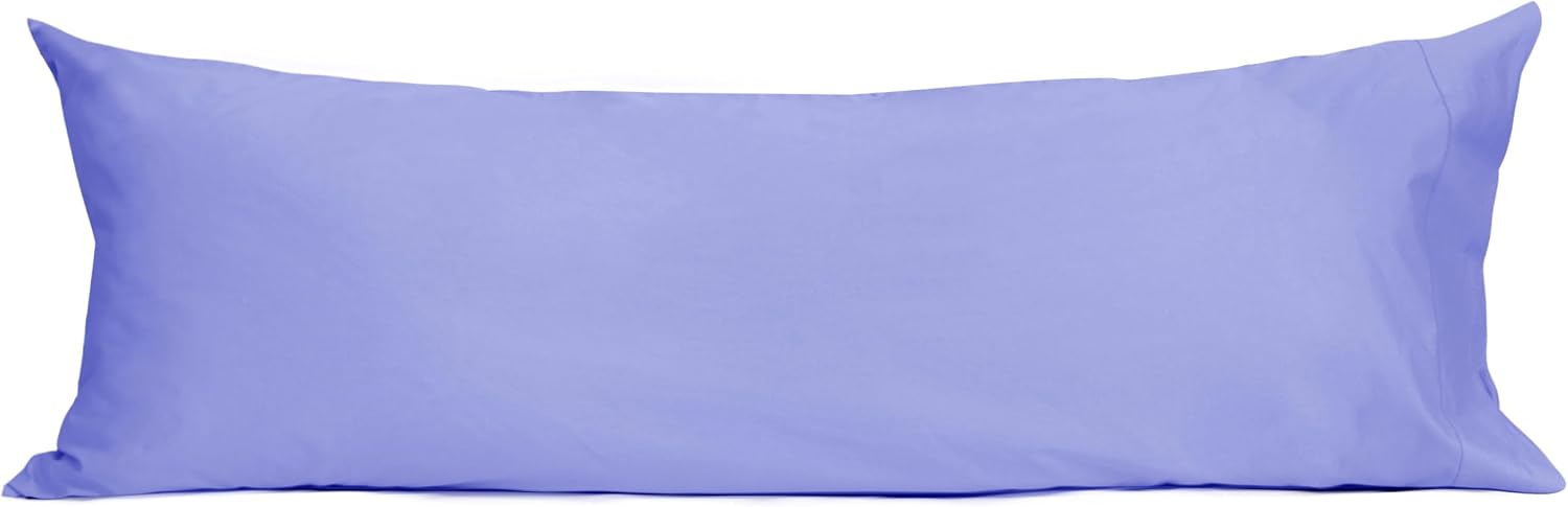 Sunflower Body Pillowcase 100% Cotton Long Pillow Cover/Case Envelope Closure 1 Pack, 20×54 inches Lavender, Soft and Breathable