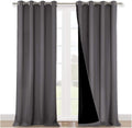 Nicetown Full Shading Curtains 90 inches Long 2 Panels Set for Windows, Super Heavy-Duty Black Lined Blackout Curtains for Bedroom, Privacy…