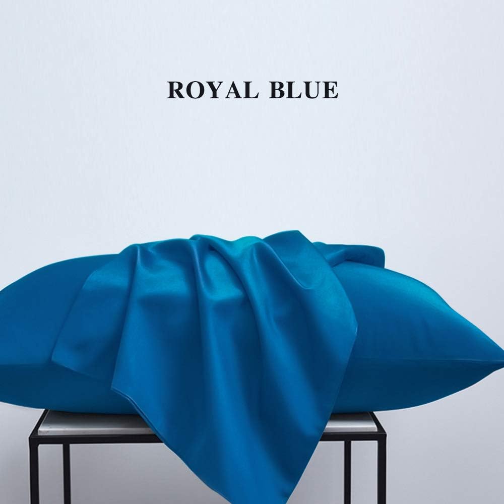 Ntbay King Pillowcase Set - 2 Pack Brushed Microfiber 20x36 Pillowcases - Soft, Wrinkle-Free, Fade-Resistant, Stain-Resistant, Royal Blue P…