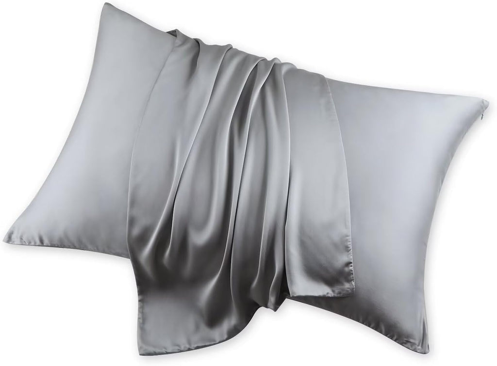 ShunjieHome 4 Pack Cooling Pillow Cases, Viscose Derived from Bamboo Pillow Protectors Queen Size Set of 4, 400 Thread Count Soft Silky Brea…