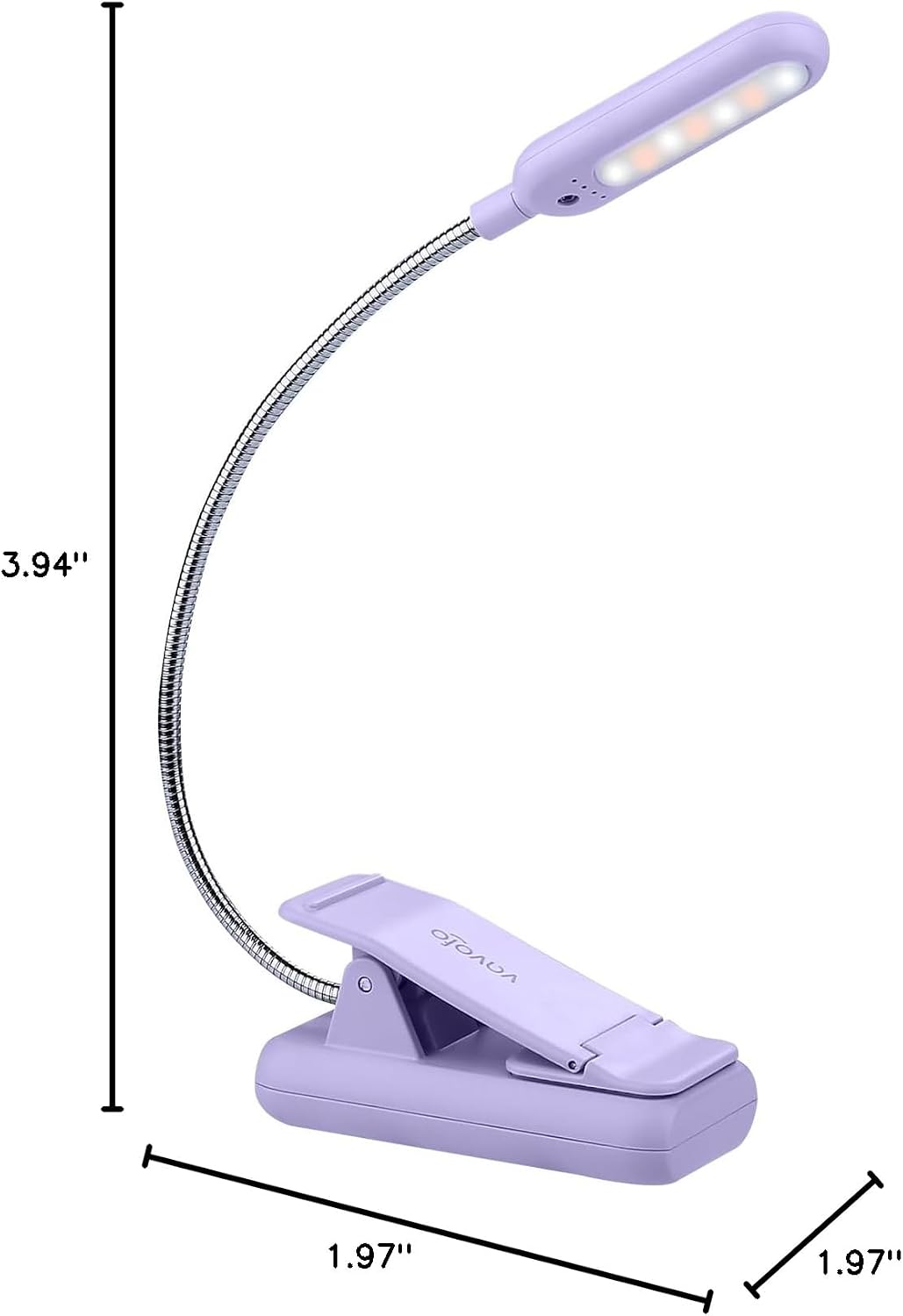 Vavofo Rechargeable Book Light for Reading in Bed Kids, 7 LED Reading Light with 9-Level Warm Cool White Daylight, Eye comfort Lamp with…