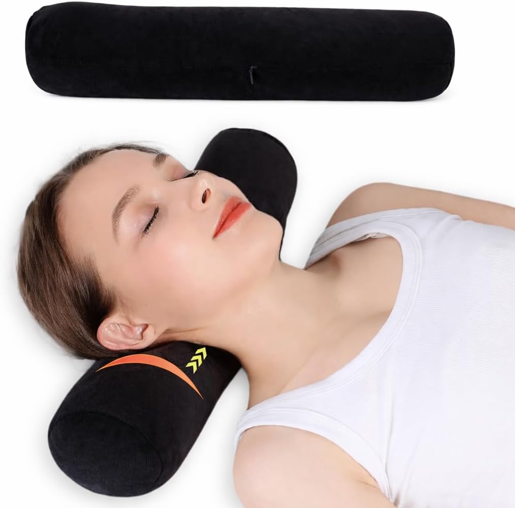 AntiCellulite everyday comfort Cervical Neck Roll, Resilient Bolster Pillows, Round Neck Pillows Support for Sleeping, Large Size Bolster…