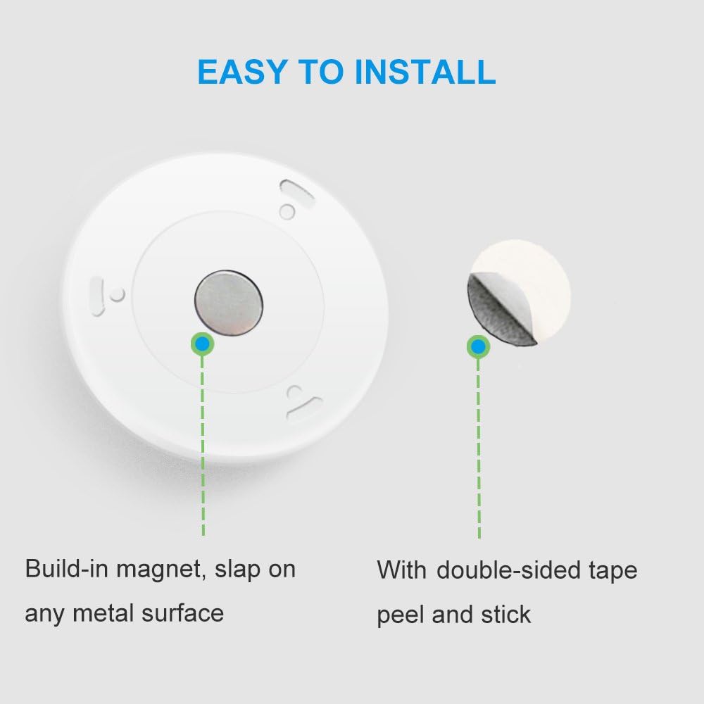 AMIR Upgraded 3.15” Motion Sensor Light Indoor, Cordless Battery Powered Stick on LED Night Lights for Closet, Stair, Under Cabinet…
