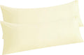Ntbay Body Pillow Cases Set of 2, 2 Pack Brushed Microfiber 20x54 Pillow Cases, Soft, Wrinkle, Fade, Stain Resistant Ivory Pillow Cases wit…