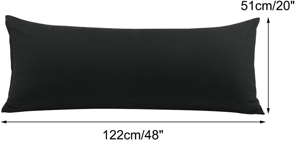 PiccoCasa Body Pillow Pillowcase with Zipper Closure, 110 GSM Brushed Microfiber Body Pillow Cover, Soft Long Pillow Cases for Body Pillows…