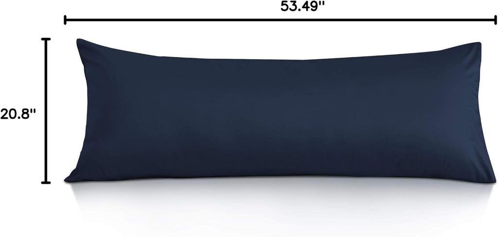 Oubonun 100% Cotton Body Pillowcase - 800 Thread Count/21x54, Moisture Absorbent and Breathable, Hotel Body Pillow Cover for All Seasons, N…